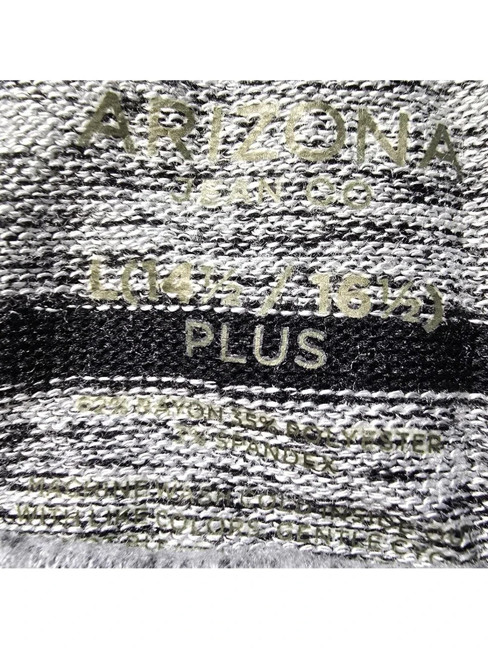 Arizona Jean Co Girls Plus Size L 14.5 16.5 Striped Long Sleeve Sequin Star Top